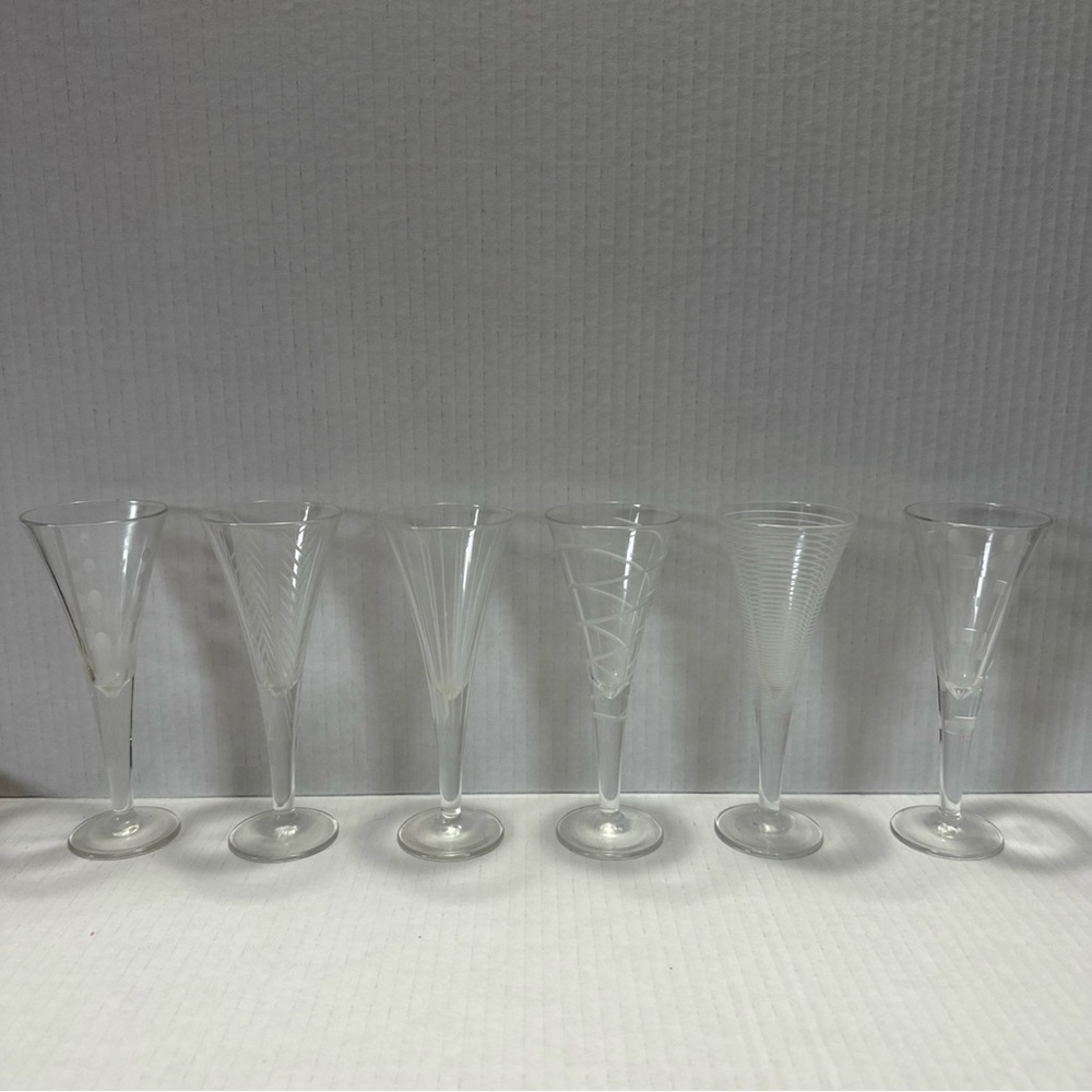 Crystal Clear Glass Flute Set